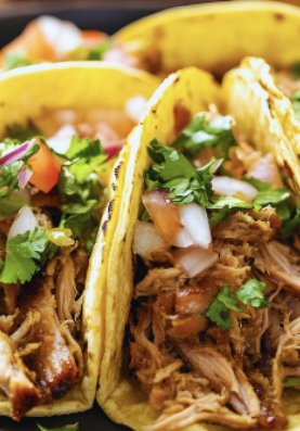 Street-style pork tacos at Camino Real